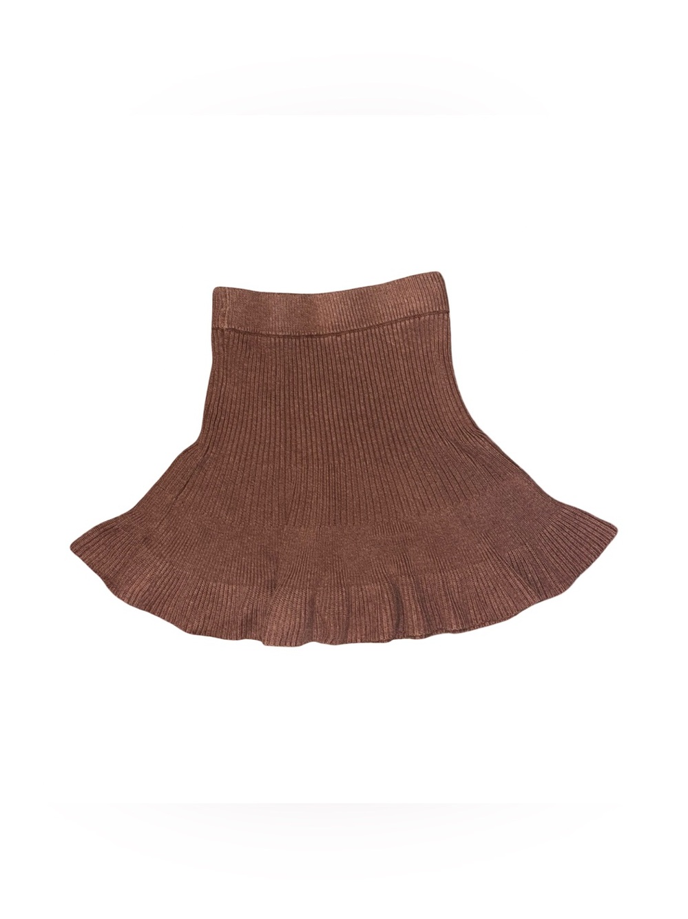 Free People Burnt Orange Ribbed Sweater Mini Skirt XS EUC - Picture 4 of 6